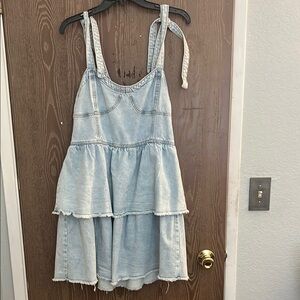American Eagle light blue denim Dress size L